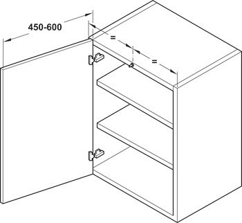 Mechanismus tlumeného zavírání pro dveře, Smove, k nasunutí na horní panel nebo základní panel