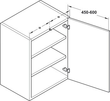 Mechanismus tlumeného zavírání pro dveře, Smove, pro montáž do horního panelu nebo základního panelu korpusu