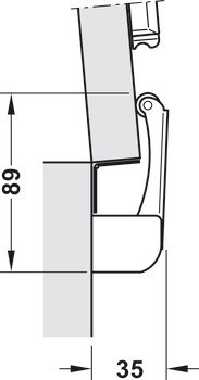 Mechanismus tlumeného zavírání se zvedací podpěrou, pro dřevěné výklopy