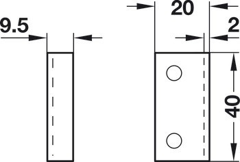 Mincovní zámek vracející mince, se 2 štěrbinami pro mince