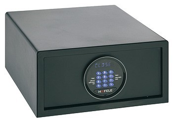 Mini-Trezor, Hotelový trezor, černý, s osvětlením interiéru