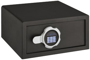 Mini-Trezor, Hotelový trezor, černý, s osvětlením interiéru