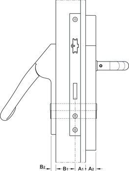Modul dveřního terminálu, Häfele Dialock DT 600c FH pro dveře s požadavky v souladu s EN 1125