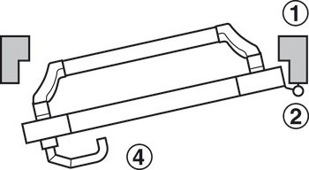 Modul dveřního terminálu, Häfele Dialock DT 600c FH pro dveře s požadavky v souladu s EN 1125
