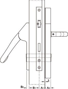 Modul dveřního terminálu, Häfele Dialock DT 600c FH pro dveře s požadavky v souladu s EN 1125