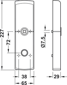 Moduly dveřního terminálu, DT 400 FH, Dialock, bez knobky