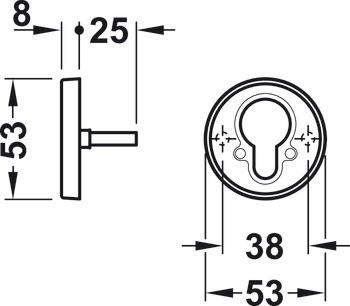 Moduly dveřního terminálu, DT 400 FH, Dialock, bez knobky