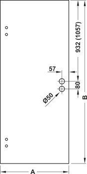 Montážní adaptér otočných skleněných dveří, pro dveře se standardními požadavky