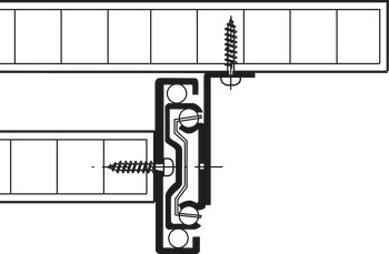 Montážní konzole, Accuride 633, pro kuličkové výsuvy