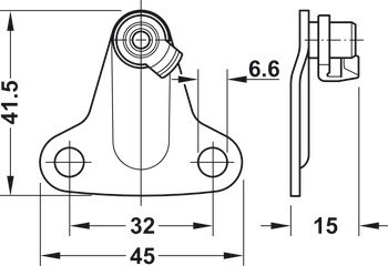 Montážní konzole, Pro výklopné kování Duo Standard/Forte