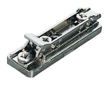 Montážní podložka, Häfele Metalla 510 SM, zinková slitina, s předmontovanými eurošrouby