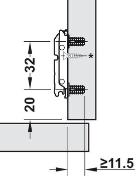 Montážní podložka, Ocel, k přišroubování předmontovanými speciálními šrouby a rozpěrnými hmoždinkami