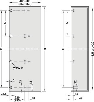 Montážní podložka, Pro Swingfront 17/24 FB