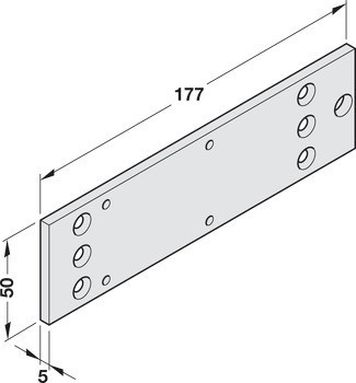 Montážní podložka, pro TS 1500 G, horní dveřní zavírač, Geze