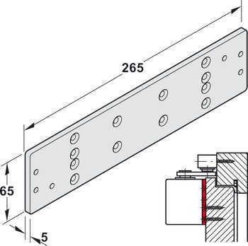 Montážní podložka, pro TS 91, Dorma