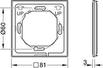 Montážní podložka, S těsněním, pro Häfele Dialock WT 300 a WRU 400