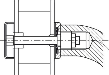 Montážní sada, FSB, dřevěné, plastové a kovové dveře, jednostranná montáž, model 05 0580 04335 6204