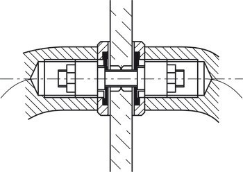 Montážní sada, FSB, skleněné dveře, montáž v párech