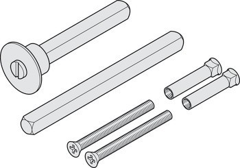 Montážní sada pro krátký štít, Pro FSB WC sady klik se čtyřhranem 8 mm a WC čtyřhranem 8 mm, model 05 0567 10803 0000