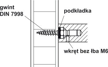 Montážní sada, Startec, pro dřevěné dveře, jednostranná montáž, přímé podpěry