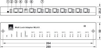 Multi-lock adaptér, MLA 8, Dialock, pro všechny nábytkové zámky EFL
