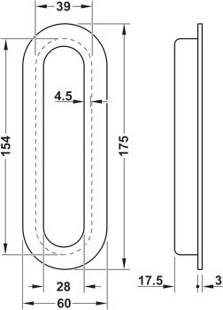 Mušle, nerez, oválné, Häfele Déco