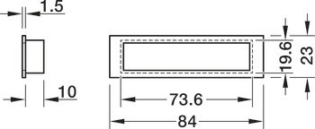 Mušle, Nerez, připevnění bez šroubů, k nalepení