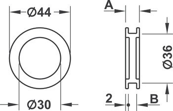 Mušle, nerez, připevnění bez šroubů, k nalepení