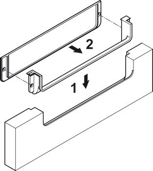 Mušle, se zadní podložkou, zinková slitina