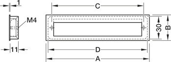 Mušle, Zinková slitina, zadní díl hliník, hranaté