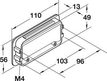 Mušle, zinková slitina, s harpunovým profilem, Häfele Déco