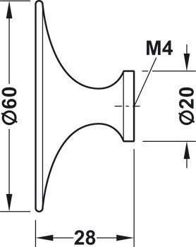 Nábytková knobka, Nábytková knobka, Trend, Häfele Déco, H1960