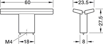 Nábytková knobka, Nábytková knobka, Trend, Häfele Déco, H2365