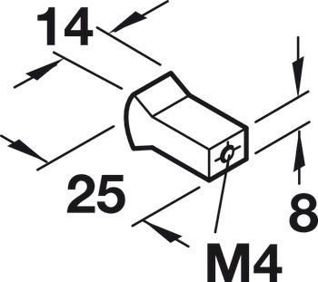 Nábytková knobka, Timeless, Häfele Déco