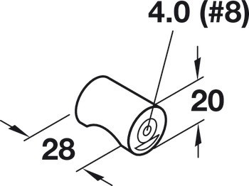 Nábytková knobka, Timeless, Hewi