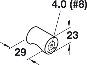 Nábytková knobka, Timeless, Hewi