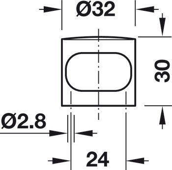 Nábytková knobka, Timeless, Hewi