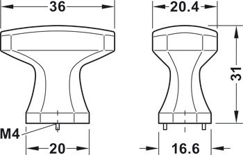 Nábytková knobka, Traditional, Häfele Déco, H2185