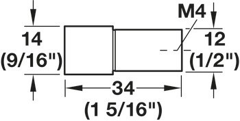 Nábytková knobka, Trend, Häfele Déco, H1940