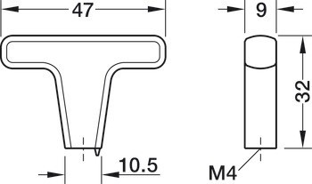 Nábytková knobka, Zinek, Häfele Déco, Model H2335