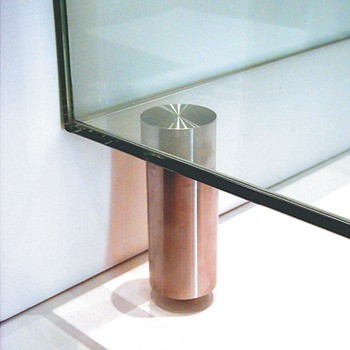 Nábytková noha, pro skleněné konstrukce, k nalepení