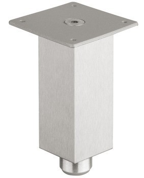 Nábytková noha, Hliník, s deskou (ocel nebo hliník), s nastavením výšky