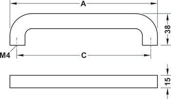 Nábytková úchytka, Madlo, dřevo