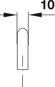 Nábytková úchytka, madlo, nerez, kulaté, Häfele Déco