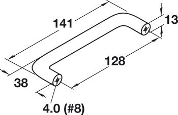 Nábytková úchytka, Madlo, polyamid