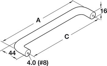 Nábytková úchytka, Madlo, polyamid