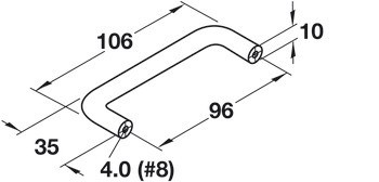 Nábytková úchytka, Madlo, polyamid
