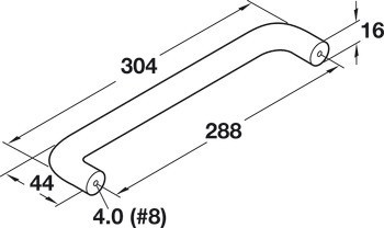 Nábytková úchytka, Madlo, polyamid