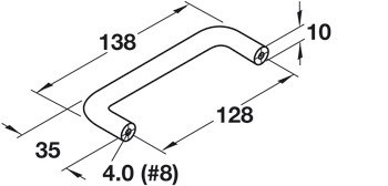 Nábytková úchytka, Madlo, polyamid