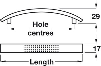 Nábytková úchytka, Oblouková úchytka, zinková slitina